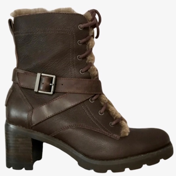 UGG Ingrid: Dark Brown Authentic Leather Boots are Stout and Comfy - Picture 2 of 13